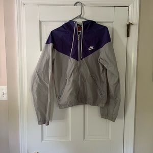 Nike windbreaker. Size small. Purple and grey